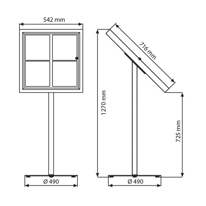 Menüüalus Showboard 4 x A4 - Pilt 6