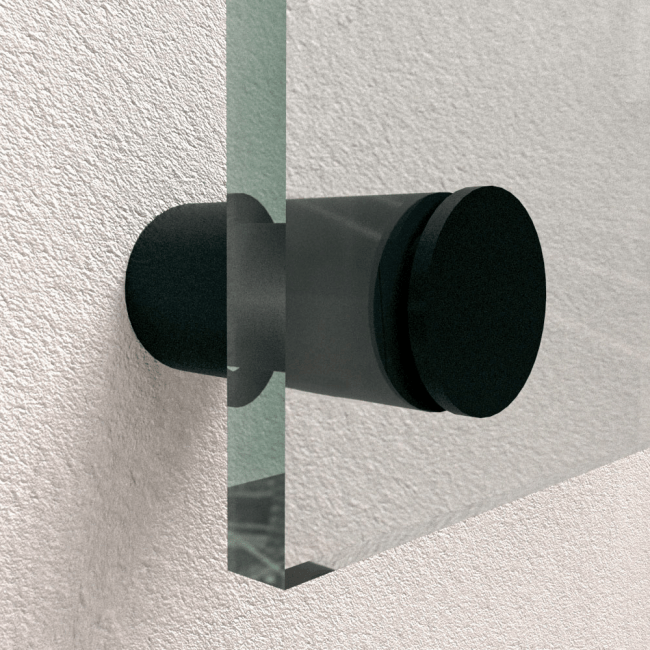 Sign Spacer Black Aluminium