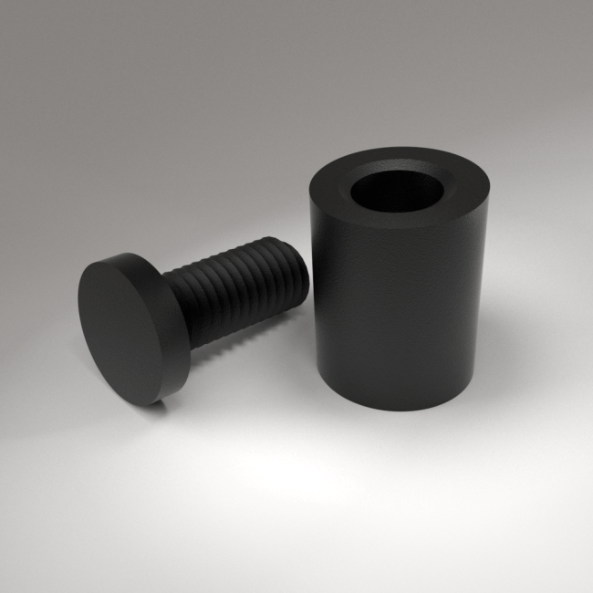 Sign Spacer Black Aluminium