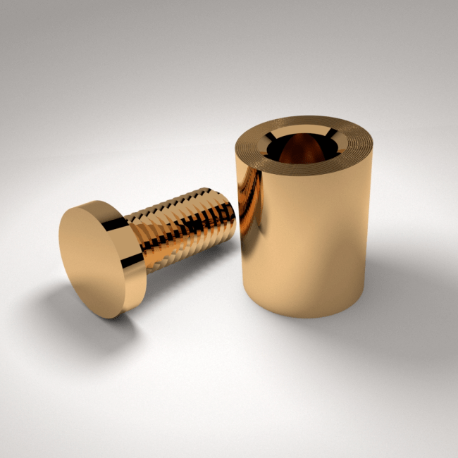 Sign Spacer Brass Gold