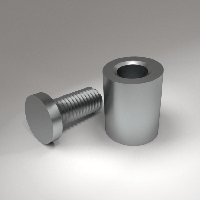 Sign Spacer Satin Aluminium