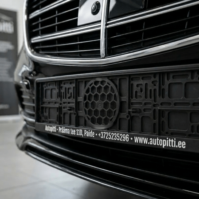 Auto numbrimärgi alus teie tekstiga / logoga