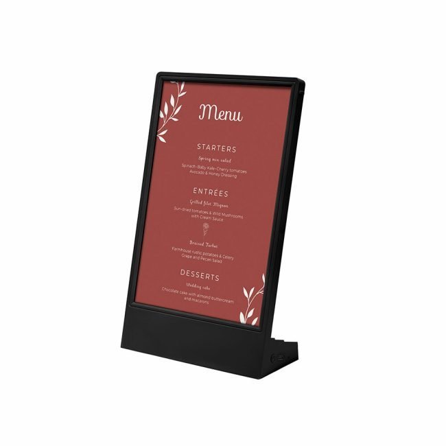 Lauarääkija L-Stand LED, A5, black