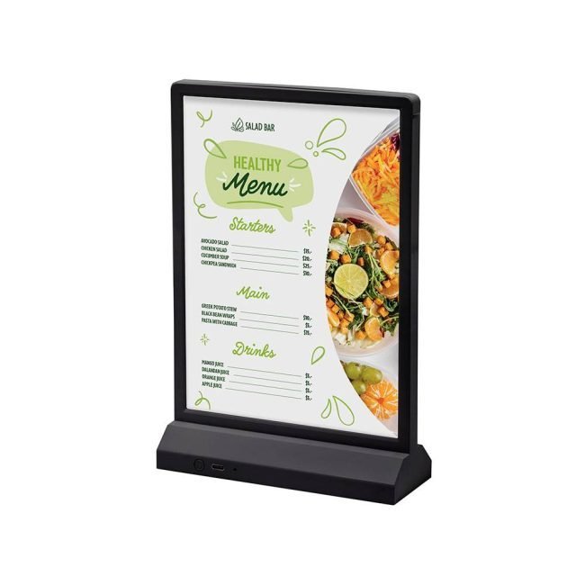 Lauarääkija T-Stand LED, A5, black