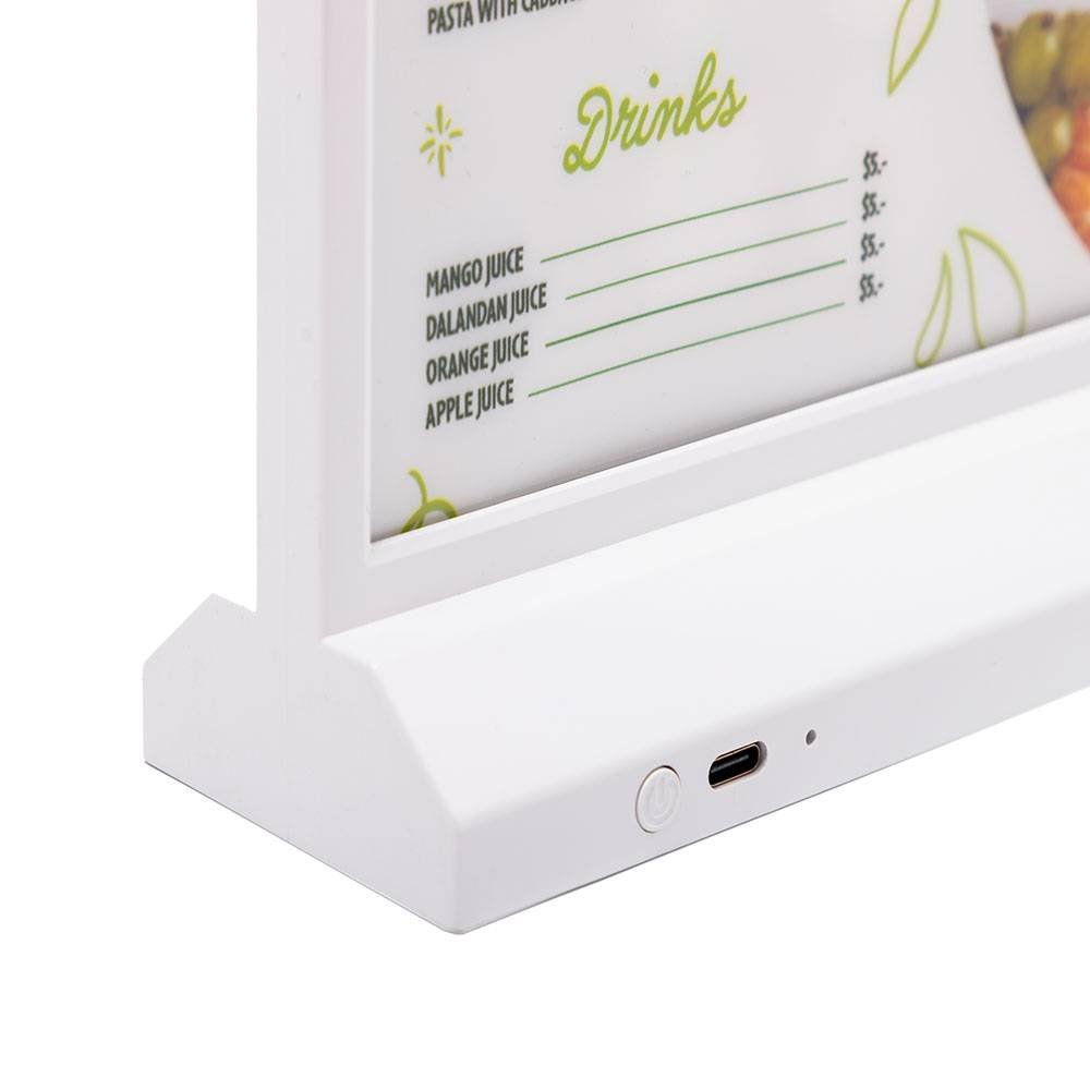 Lauarääkija T-Stand LED, A5, white - Pilt 4